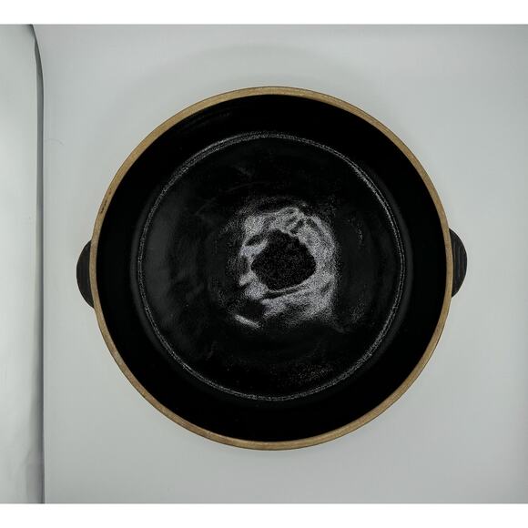 1930's Vintage USA Set of 2 Stoneware Cook-Rite Crock Bowl and Pie Plate Dish - Picture 5 of 15